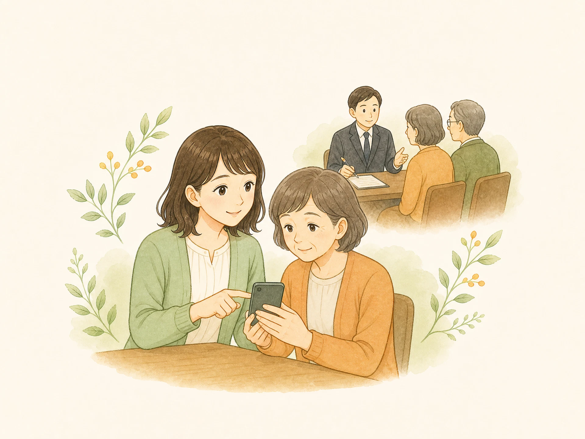 いわき市の養育費無料法律相談の申込フォームを案内するイラスト