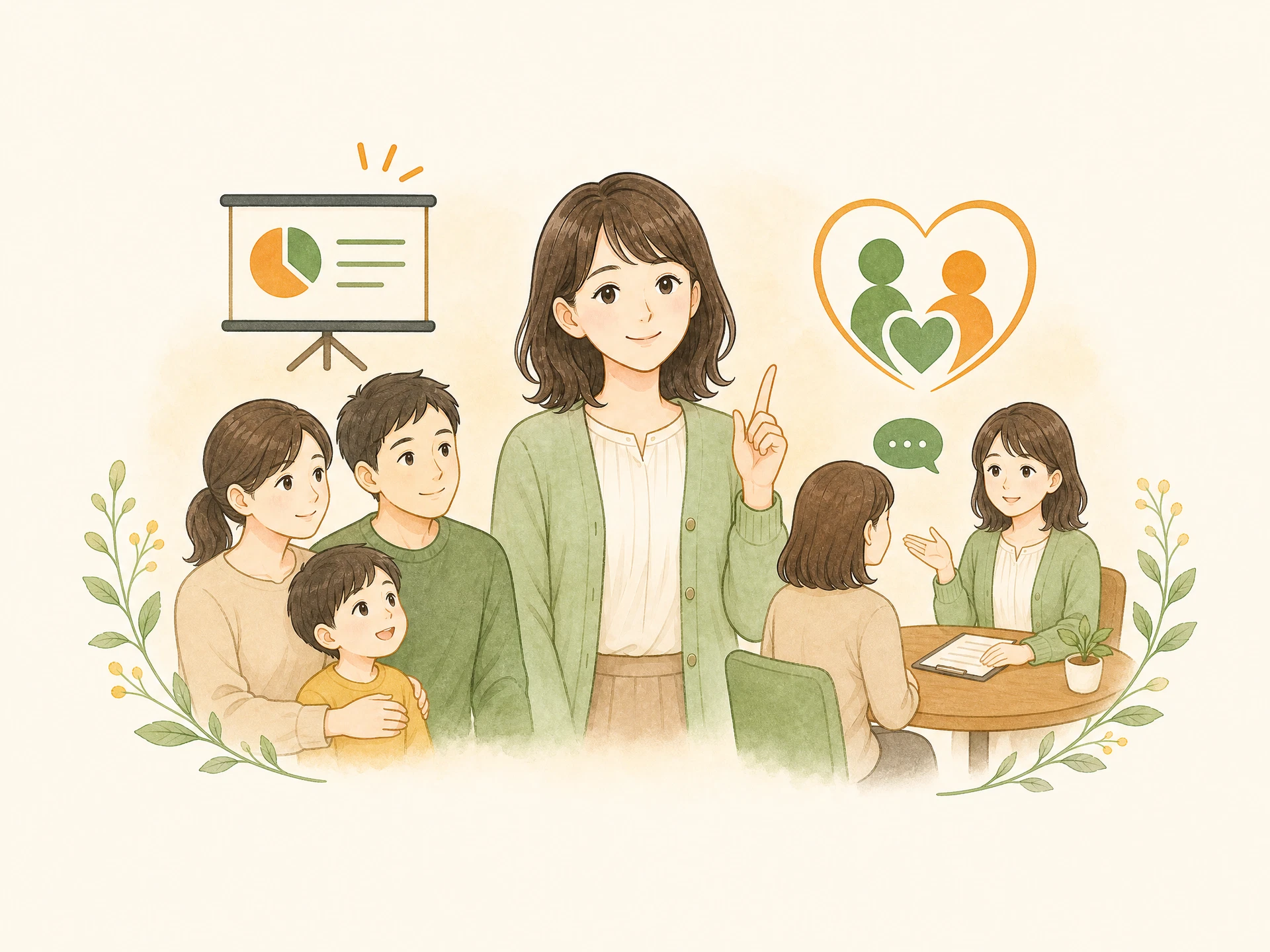 東京の離婚と子どもの心セミナーを案内するイラスト